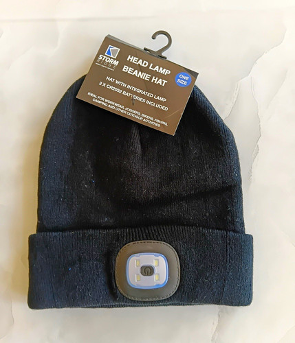 Storm led head lamp beanie - led,