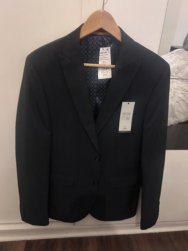 Navy blue suit jacket - blue,