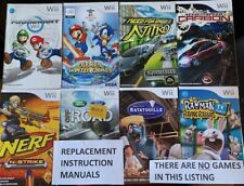 Nintendo Wii - Replacement Manuals/Box Sleeves - NO GAME - FREE UK Postage
