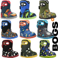 Bogs Kids Waterproof Boots Wellingtons Winter Warm Faux Fur Lined Boys Children