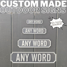 Custom Personalised Outdoor Vintage Style Wall Plaque / Sign - Any Name