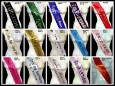 Personalised Birthday Sash Sashes Any Age 18th 21st 30th 40th 50th 60th 70th