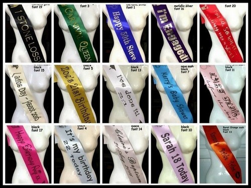 Personalised birthday sash - personalised,