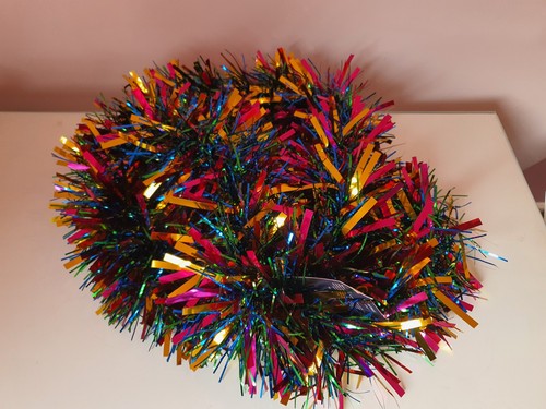 Multicoloured chunky tinsel - chunky,