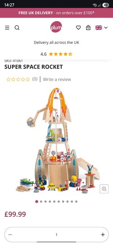 Plum play wooden rocket - plum,