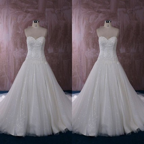 Glitter strapless wedding - glitter,