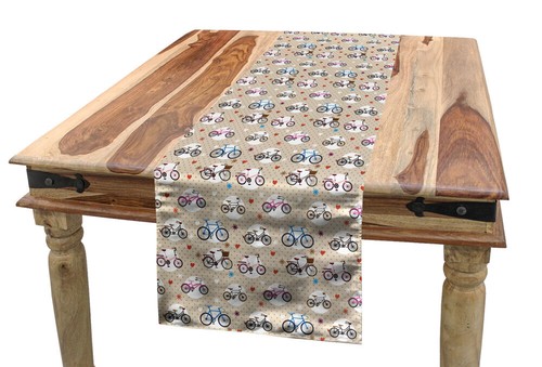 Cartoon table runner bike - runner,