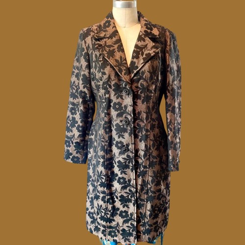Vintage brocade trench - trench, coat