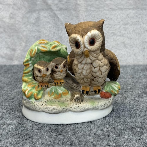 Vtg porcelain owl - mother, &