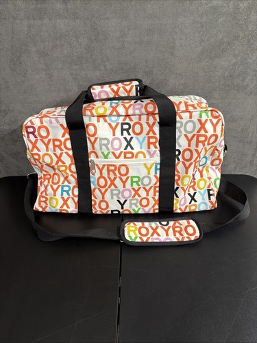 Roxy logo print white - logo, duffle