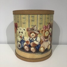 Vintage Teddy Bear Waste Paper Bin Storage Bin Child’s Room Nursery Plant Holder