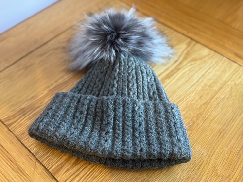 Stylish grey winter hat - hat, with