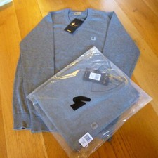Gabicci Pullover Jumper Grey V Neck NEW BNWT Brandon Size M Medium Free UK P+P