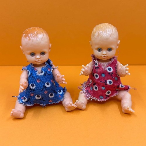 Vintage baby mini dolls twins - mini,