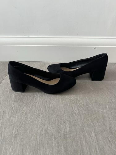 New look black suede heeled - new,