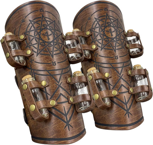 Medieval leather bracers - medieval,
