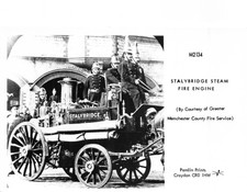 PAMLIN PRINT POSTCARD STALYBRIDGE STEAM FIRE ENGINE  UNUSED VG M
