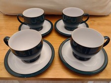 Four Denby Greenwich Cups and Saucers in Excellent Condition 