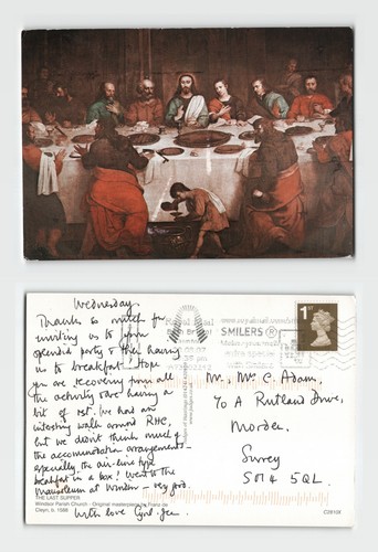 Postcard the last - postcard, supper