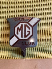 PRE WAR VINTAGE CLASSIC MG Car Club Car Badge