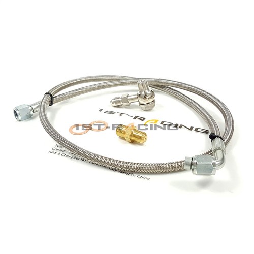 Braided turbo oil feed - turbo,