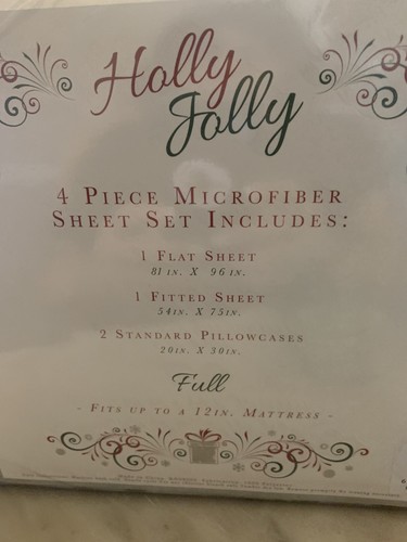 Holly jolly full sheet set - holly,
