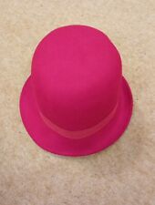 Hobbs Ladies Red Bowler Hat Made In Italy.  100% Wool