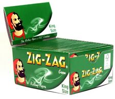 ZIG ZAG GREEN KING SIZE ROLLING PAPERS - 50 BOOKLETS - SMOKING CIGARETTE ROLLS