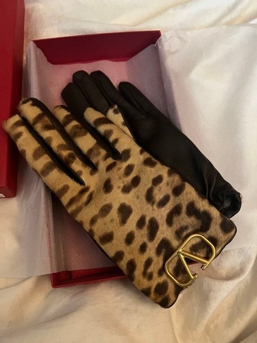 Valentino gloves leopard calf - valentino,