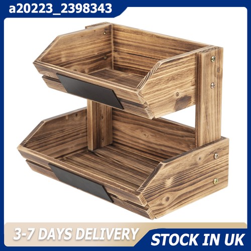 Tier wooden vegetables fruit - 2-tier,