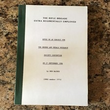 The Rifle Brigade Extra Regimentally Employed - OMRS -1986 Booklet