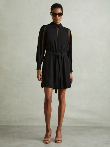 Reiss black reema lace - reema,
