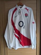 Nike England Home Rugby Shirt 2008 Vintage Short Sleeve Jersey Men's XXL BNWT