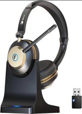 Wireless Headset, Bluetooth Headset With Microphone Noise Canceling & USB Dongle