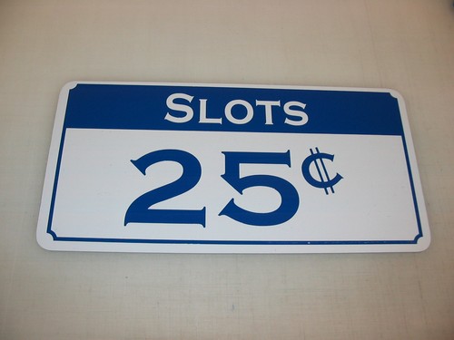Cent slots metal sign 4 - 25,