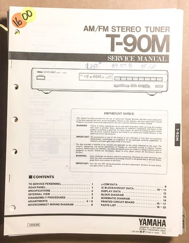 Yamaha 90m tuner service - tuner,