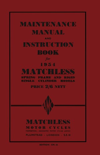 Matchless maintenance manual - matchless,