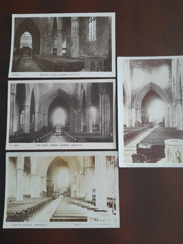 Old postcards nantwich - 4x,