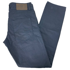 Police 883 Major Tapered Jeans W34 L33 Mens Dark Blue Cargo Premium Denim AL322