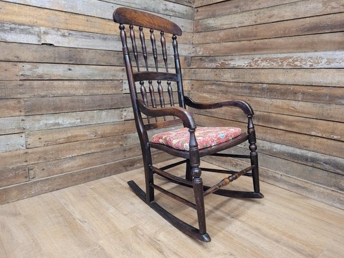 Victorian oak spindle back - victorian,