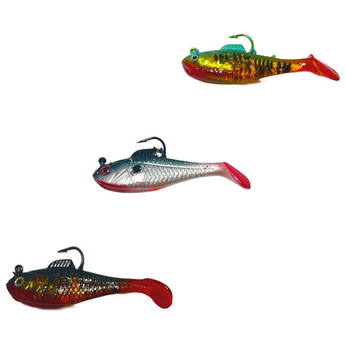 3pcs soft jighead fishing lure - soft,