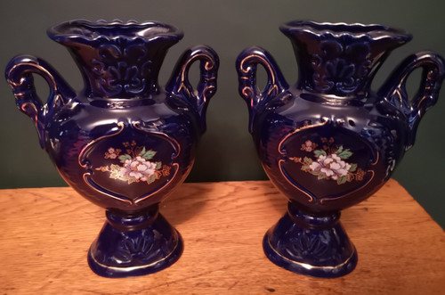 Pair cobalt blue double - pair, of
