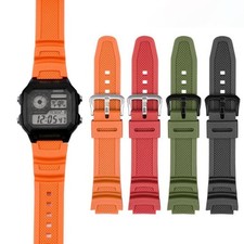 Sports Rubber Strap for Casio AE-1200 AQ-S810W MRW-200H Watch Accessories