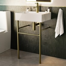 1 Tap Hole Basin with Brass