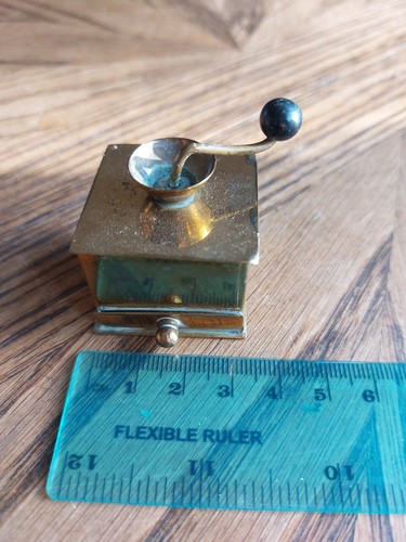 Vintage miniature brass coffee - brass,