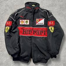 F1 Ferrari Vintage Racing Jacket Embroidered Unisex Black