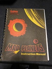 Gottlieb & Co Mad Planets Instruction MANUAL Game GV-102 Upright Video Complete