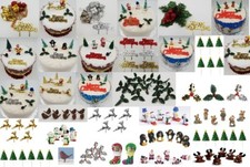 Cake Decoration sets Santa's snowmen penguin Christmas Cake yule log toppers