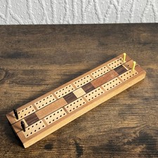 Vintage Wooden Cribbage Board
