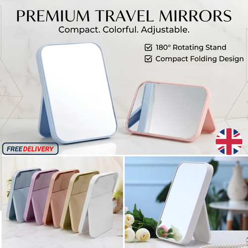 Square shape hand mirror held - hand,